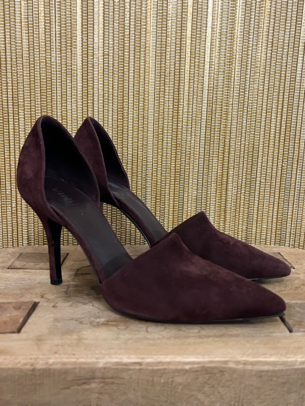 Vince Oxblood Suede D’Orsay Pumps